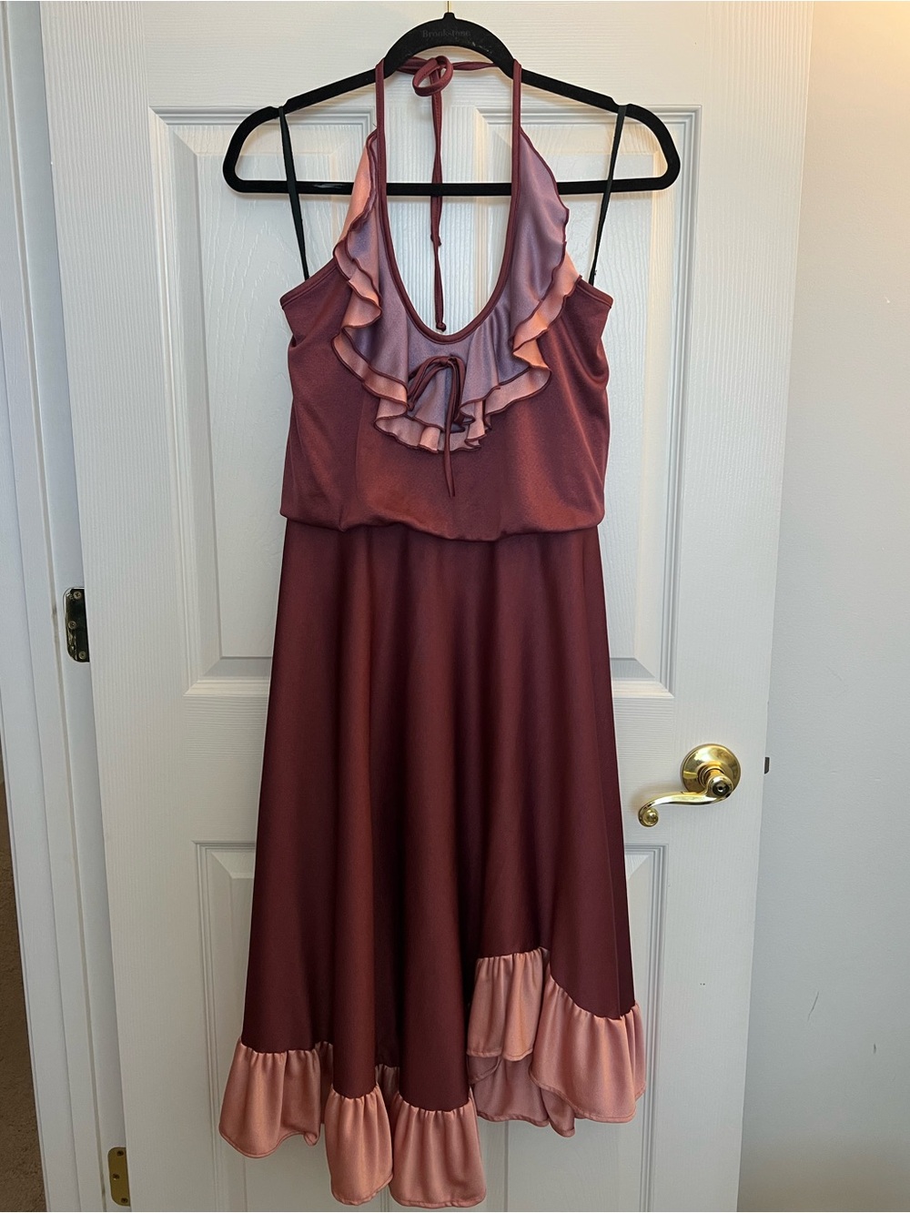 Vintage 70’s/80’s Purple Ruffle Dress